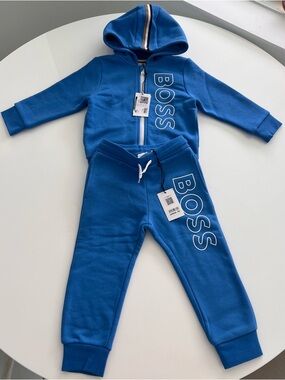Hugo Boss Kids Zip Jacket & Plush Pants Set – Size 2Y – New NWT